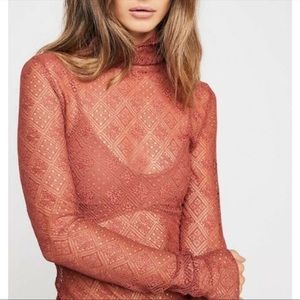 Free People Sweet Memories Turtleneck Top